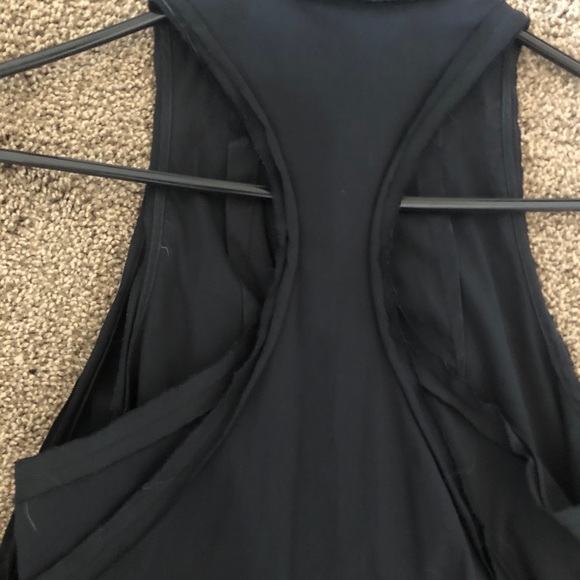 BCBG Black Ruffle Racerback Dress - Picture 2 of 4